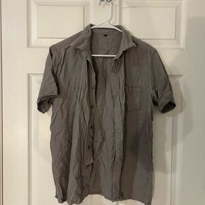 Men's Gray Short Sleeve Shirt